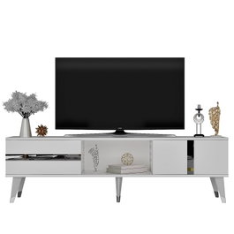 Hanah Home Vania Soporte de TV Blanco y Plata